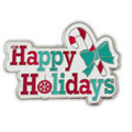 Happy Holidays Candy Cane Pin